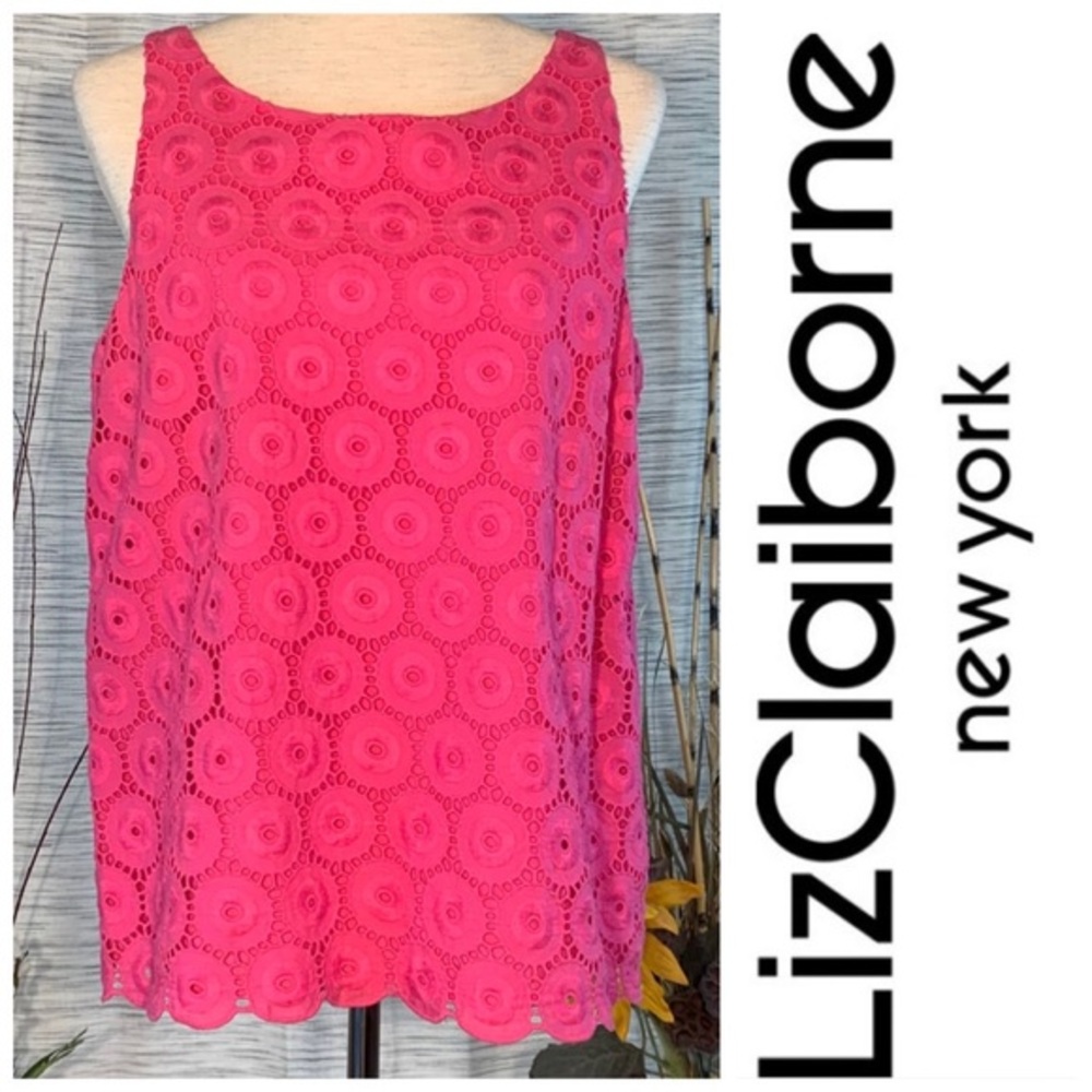 Liz Claiborne periwinkle sleeveless knit blouse.